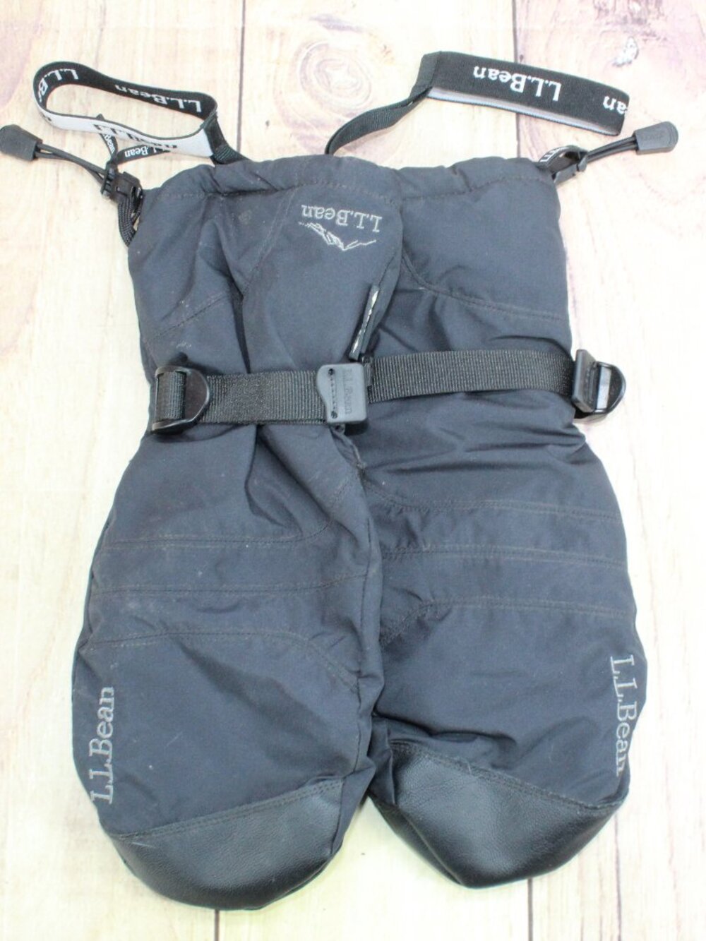 LL Bean Mens Gore-Tex PrimaLoft Waterproof Winter Ski Mittens Black Medium